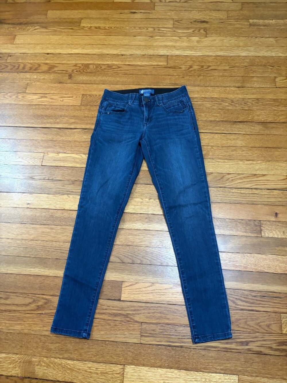 Democracy Ab Solution Mid Rise Skinny Jeans Womens Sz 4 Blue Dark Stretch Denim